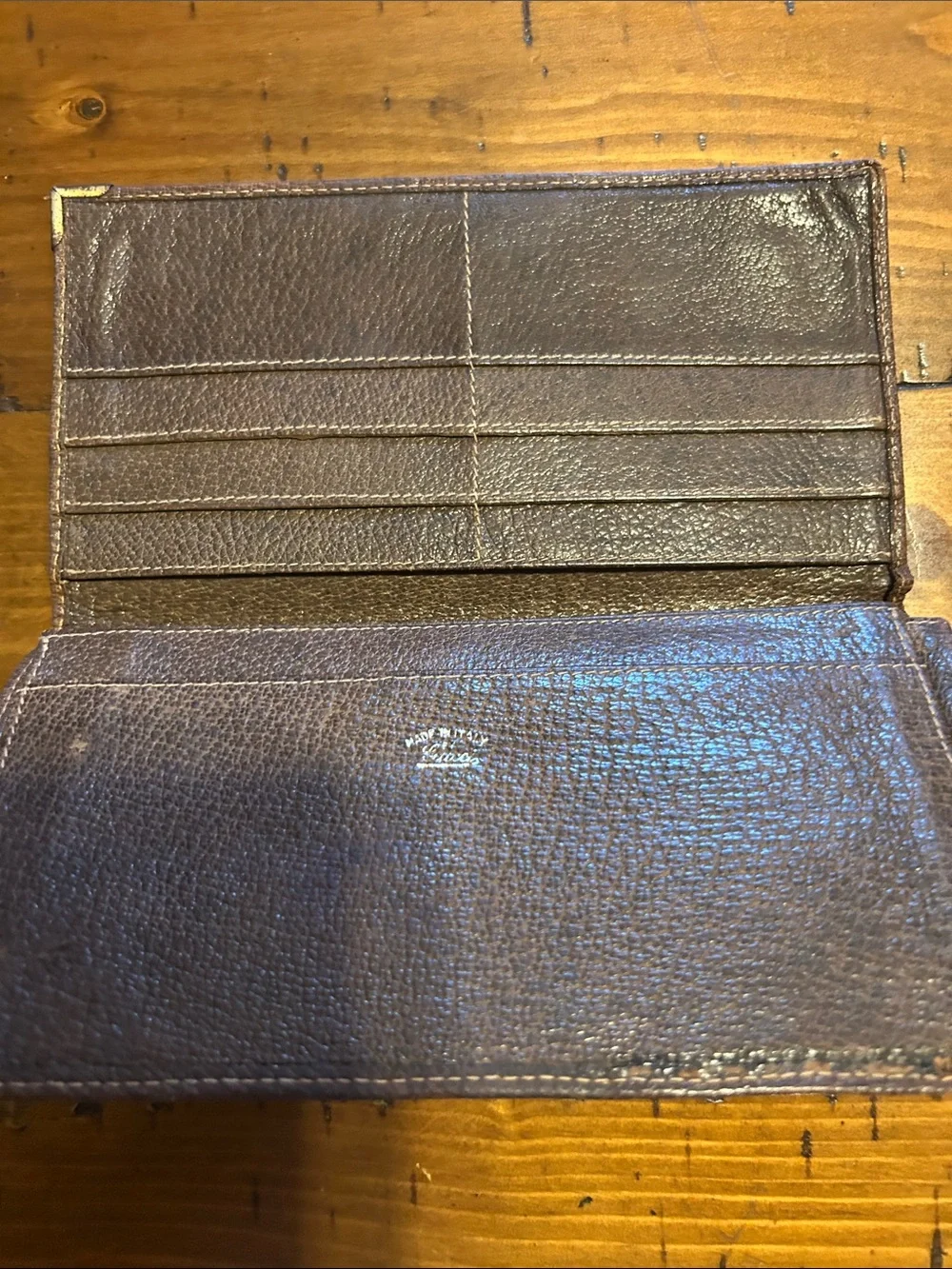 Gucci Beige Canvas Continental Wallet with Brown Trim - Picture 3 of 8